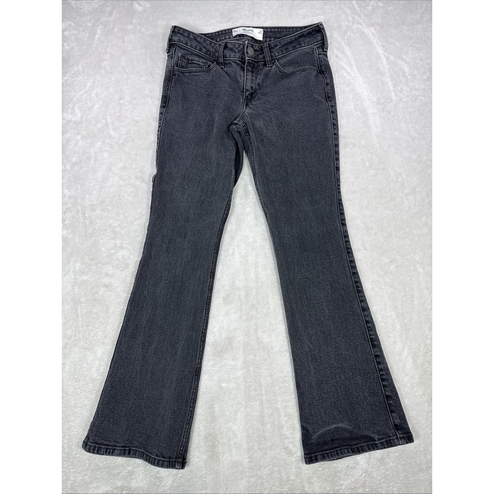 Hollister Low Rise Boot Cut Jeans Size 4R Vintage Black Wash Size 27X29